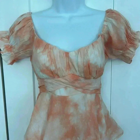 Selfie Leslie Linka Off-Shoulder Tie Back Romper Dress - Picture 2 of 9